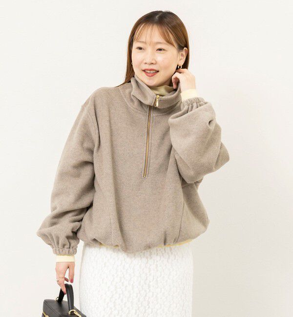 NOLLEY'S sophi「【サマになる】ウォッシャブルOTONAフリースハーフZIP プルオーバー」|Tシャツ・カットソー|