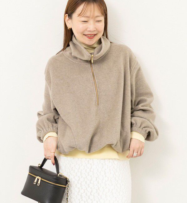 NOLLEY'S sophi「【サマになる】ウォッシャブルOTONAフリースハーフZIP プルオーバー」|Tシャツ・カットソー|
