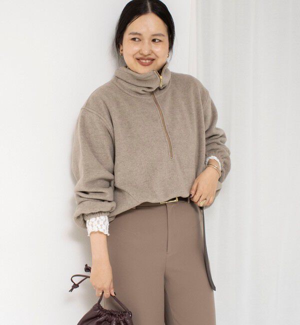 NOLLEY'S sophi「【サマになる】ウォッシャブルOTONAフリースハーフZIP プルオーバー」|Tシャツ・カットソー|