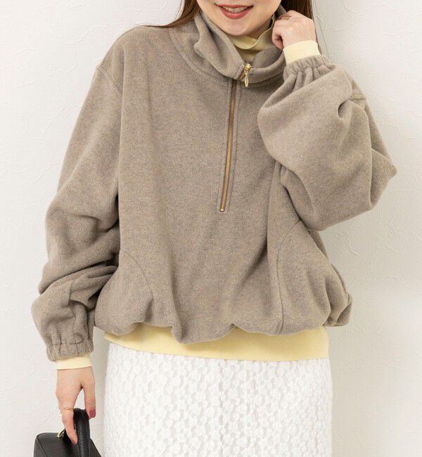 NOLLEY'S sophi「【サマになる】ウォッシャブルOTONAフリースハーフZIP プルオーバー」|Tシャツ・カットソー|