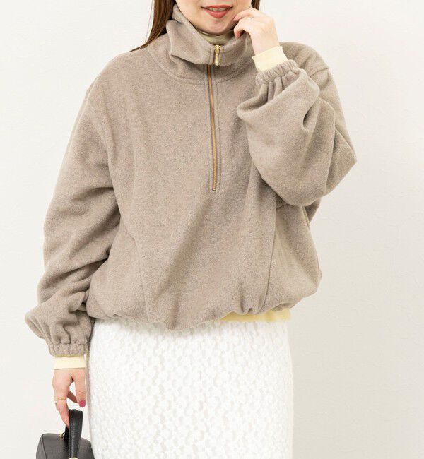 NOLLEY'S sophi「【サマになる】ウォッシャブルOTONAフリースハーフZIP プルオーバー」|Tシャツ・カットソー|