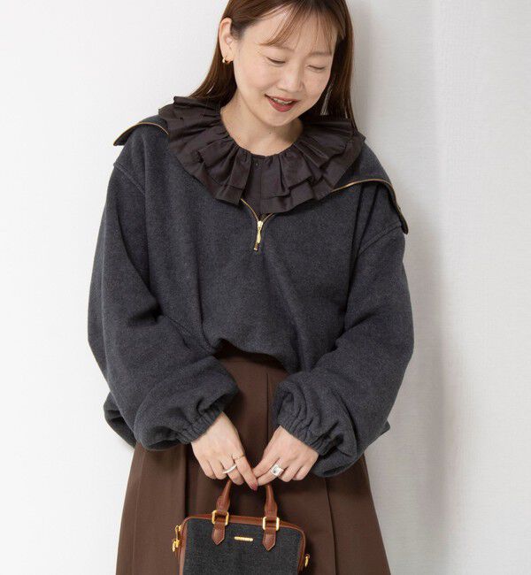 NOLLEY'S sophi「【サマになる】ウォッシャブルOTONAフリースハーフZIP プルオーバー」|Tシャツ・カットソー|