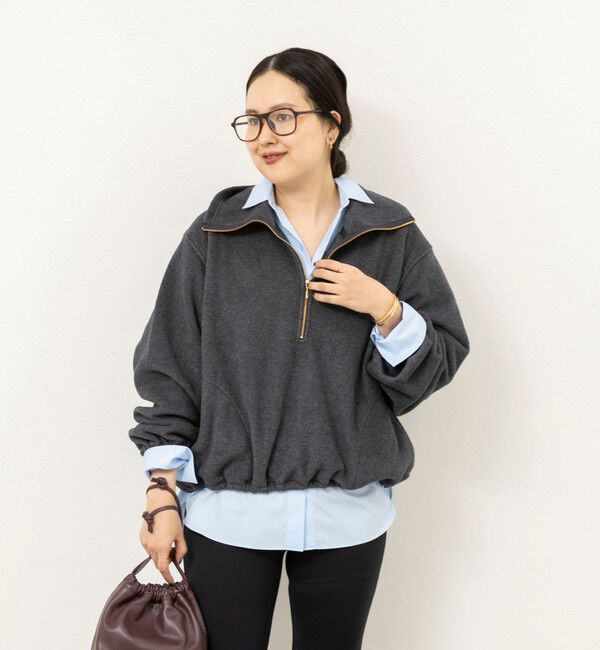 NOLLEY'S sophi「【サマになる】ウォッシャブルOTONAフリースハーフZIP プルオーバー」|Tシャツ・カットソー|