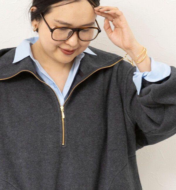 NOLLEY'S sophi「【サマになる】ウォッシャブルOTONAフリースハーフZIP プルオーバー」|Tシャツ・カットソー|