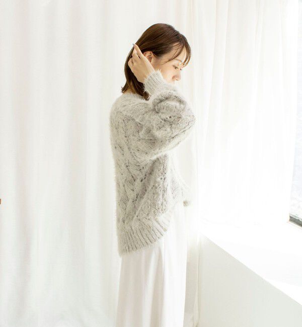 NOLLEY'S「【TORRAZZO DONNA/トラッゾドンナ】透かし編み柄フェザープルオーバー」|ニット・セーター|