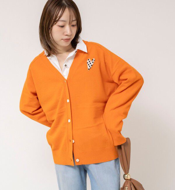 Rie Miller「《手洗い可能》ロゴジャガード2WAYニット」|カーディガン|