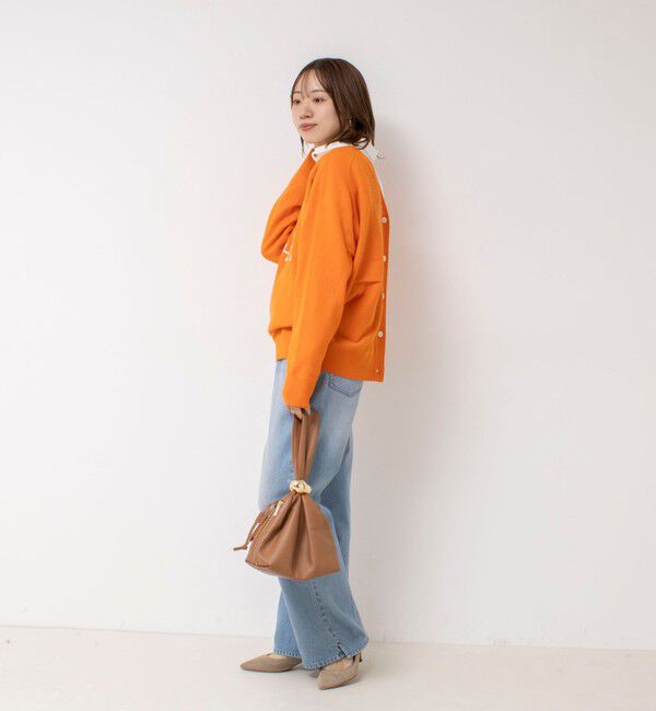 Rie Miller「《手洗い可能》ロゴジャガード2WAYニット」|カーディガン|