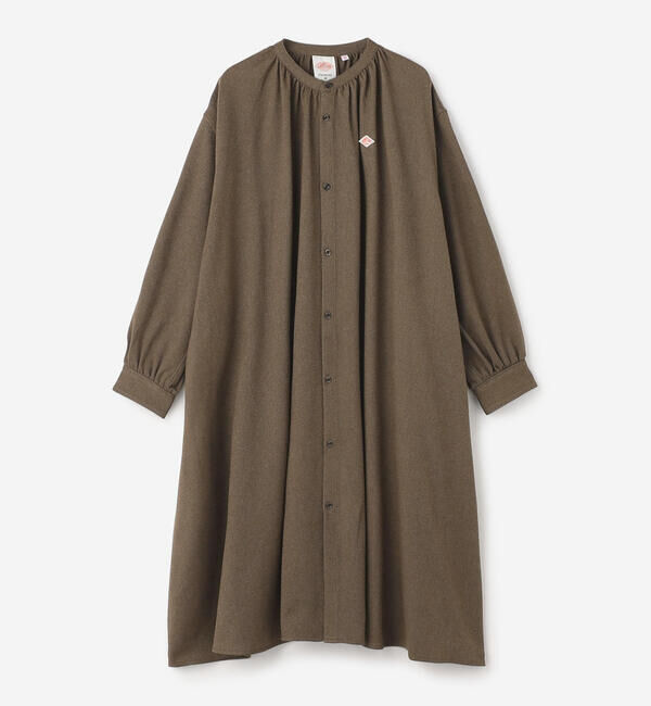 DANTON「DANTON | ウールライクツイル ギャザーワンピース WOMEN」|ワンピース|