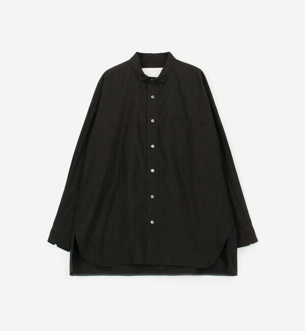  「TICCA | コットンシャンブレー スタンドスクエアシャツ UNISEX」|シャツ・ブラウス|