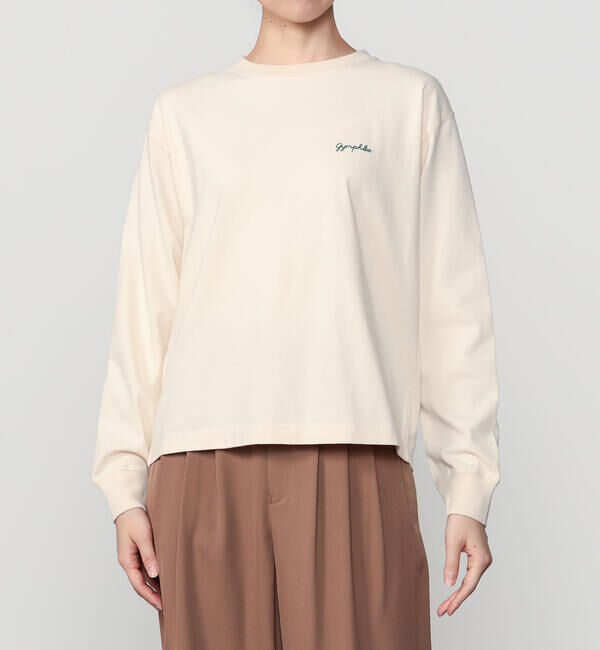GYMPHLEX「Gymphlex | コットンジャージー クルーネック長袖Tシャツ WOMEN」|Tシャツ・カットソー|ECRU