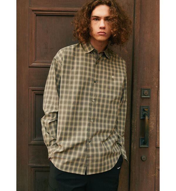 GYMPHLEX「Gymphlex | レギュラーカラー 長袖シャツ CHECK MEN」|シャツ・ブラウス|