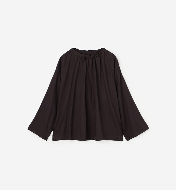 LE GLAZIK「LE GLAZIK | コットンツイル ギャザーシャツ WOMEN」|シャツ・ブラウス|