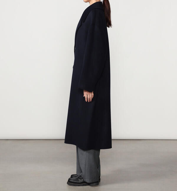 LE GLAZIK「LE GLAZIK | ラムウールリバー ダブルブレストコート WOMEN」|ダッフルコート|