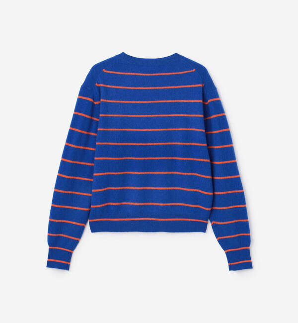  「RYE TENDER | カシミアボーダー ニットプルオーバー WOMEN」|ニット・セーター|