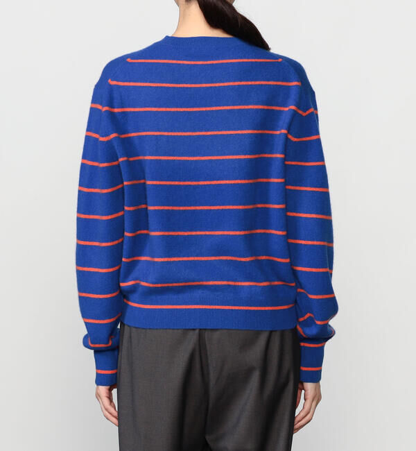  「RYE TENDER | カシミアボーダー ニットプルオーバー WOMEN」|ニット・セーター|