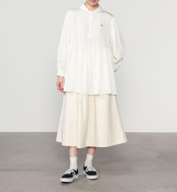 DANTON「DANTON &times; eunoia | ツイル 丸襟シャツ WOMEN」|シャツ・ブラウス|