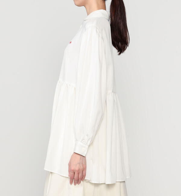 DANTON「DANTON &times; eunoia | ツイル 丸襟シャツ WOMEN」|シャツ・ブラウス|
