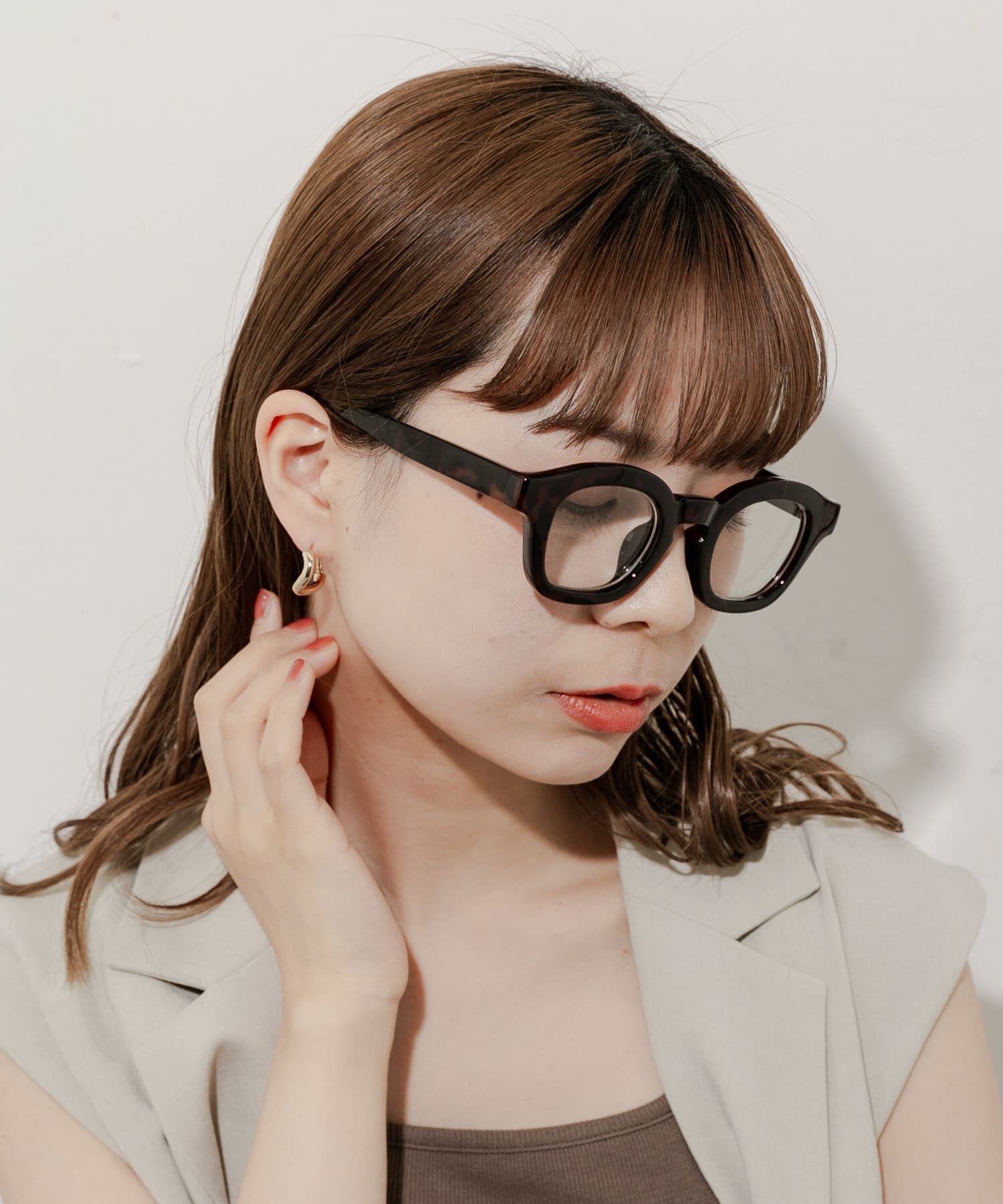 SMELLY「ワイドフレームダテメガネ」|メガネ|
