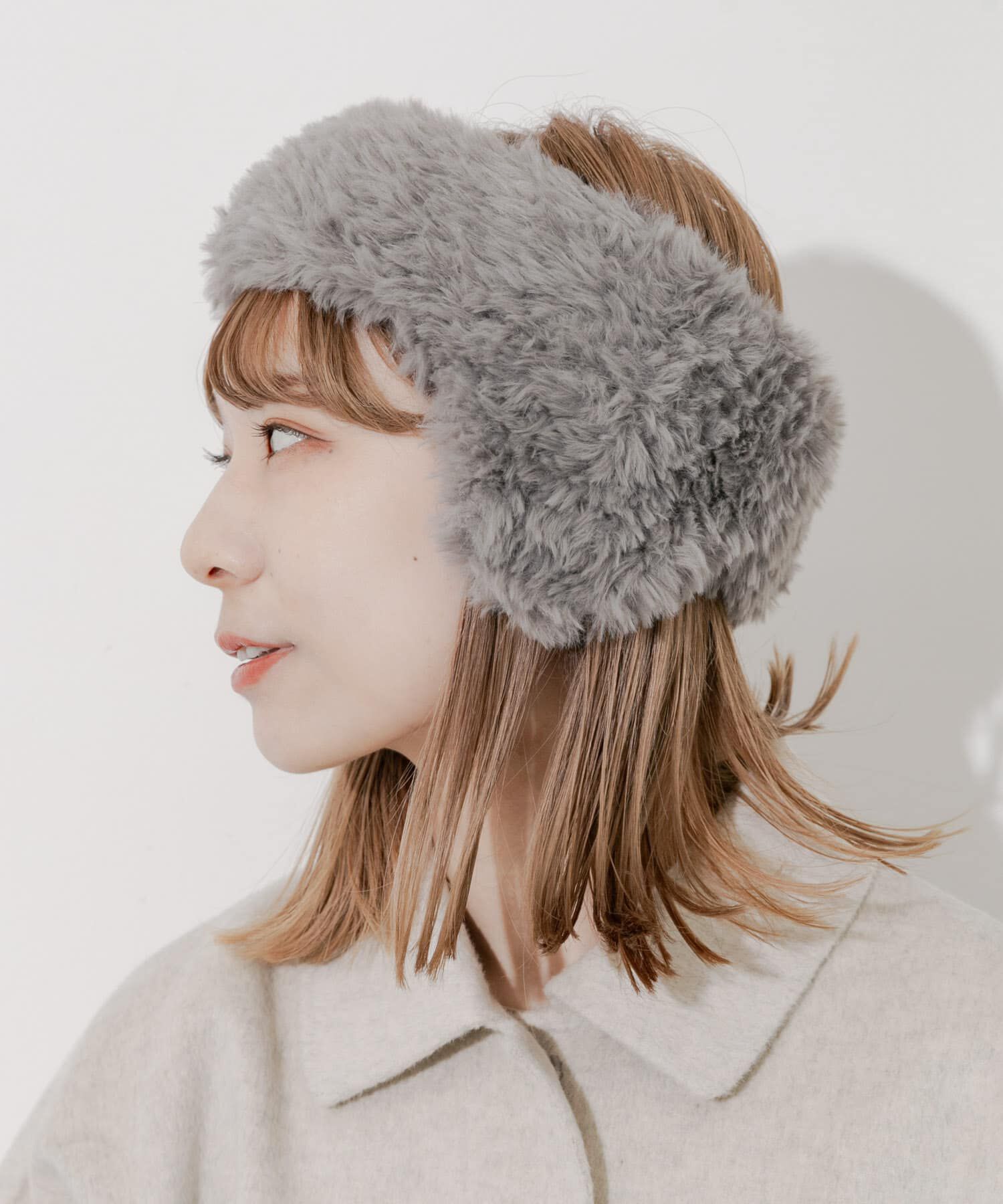SMELLY「ファーフラップヘアバンド」|ヘアバンド|
