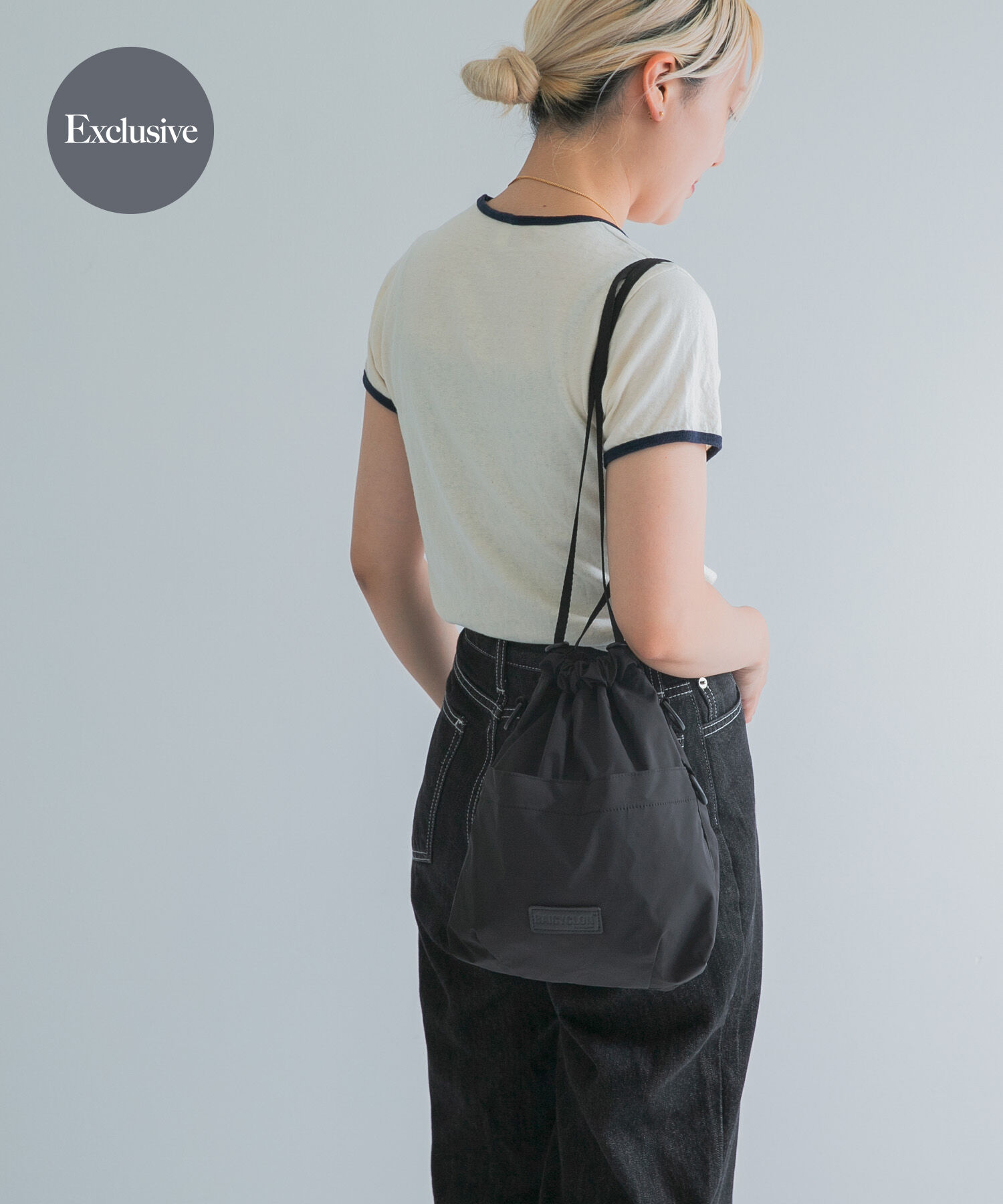 URBAN RESEARCH DOORS「BAICYCLON　EXCLUSIVE DRAW STRING BAG」|ショルダー・メッセンジャー|ブラック