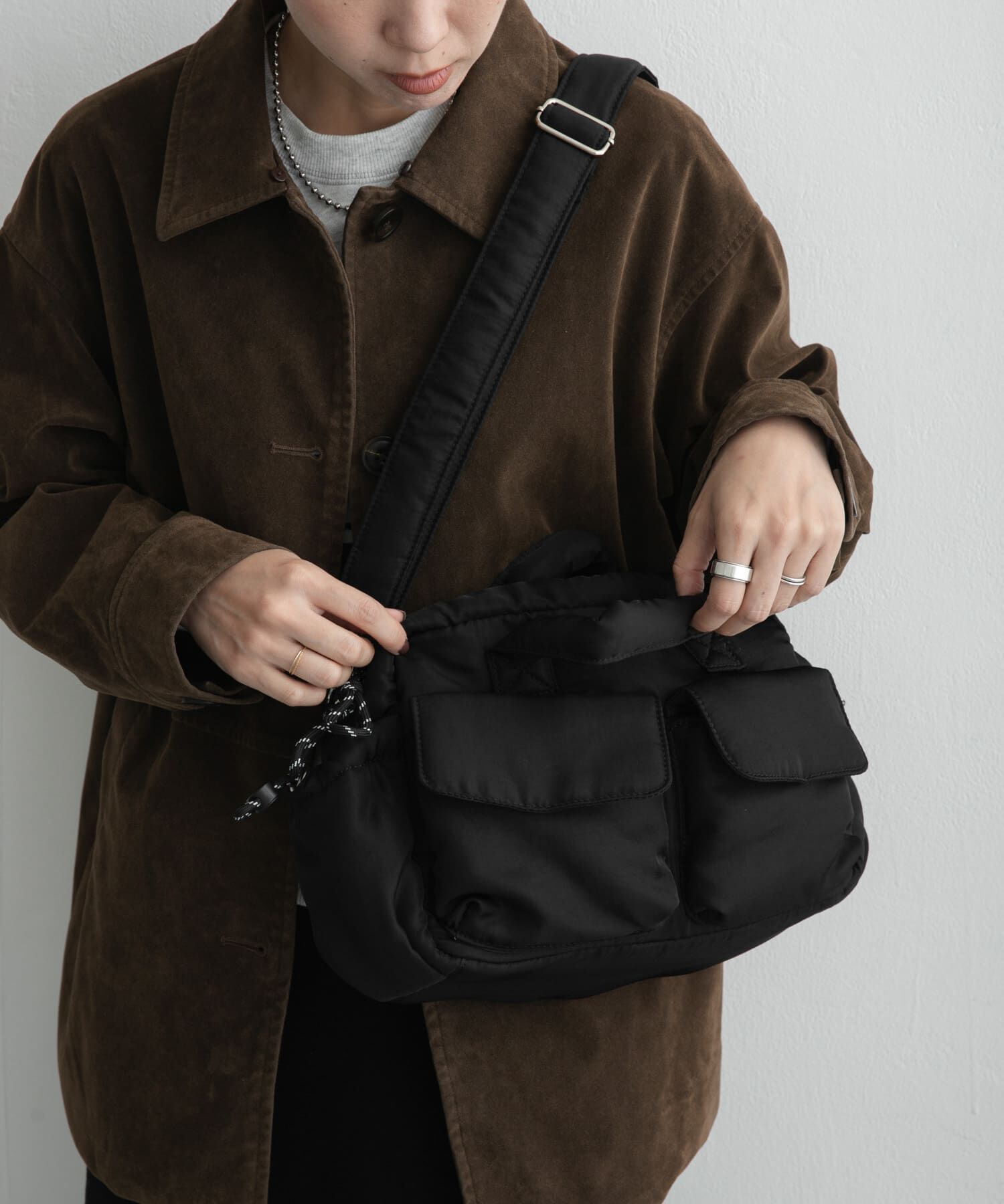Sonny Label 「クッションボストンバッグ」|ショルダー・メッセンジャー|ブラック