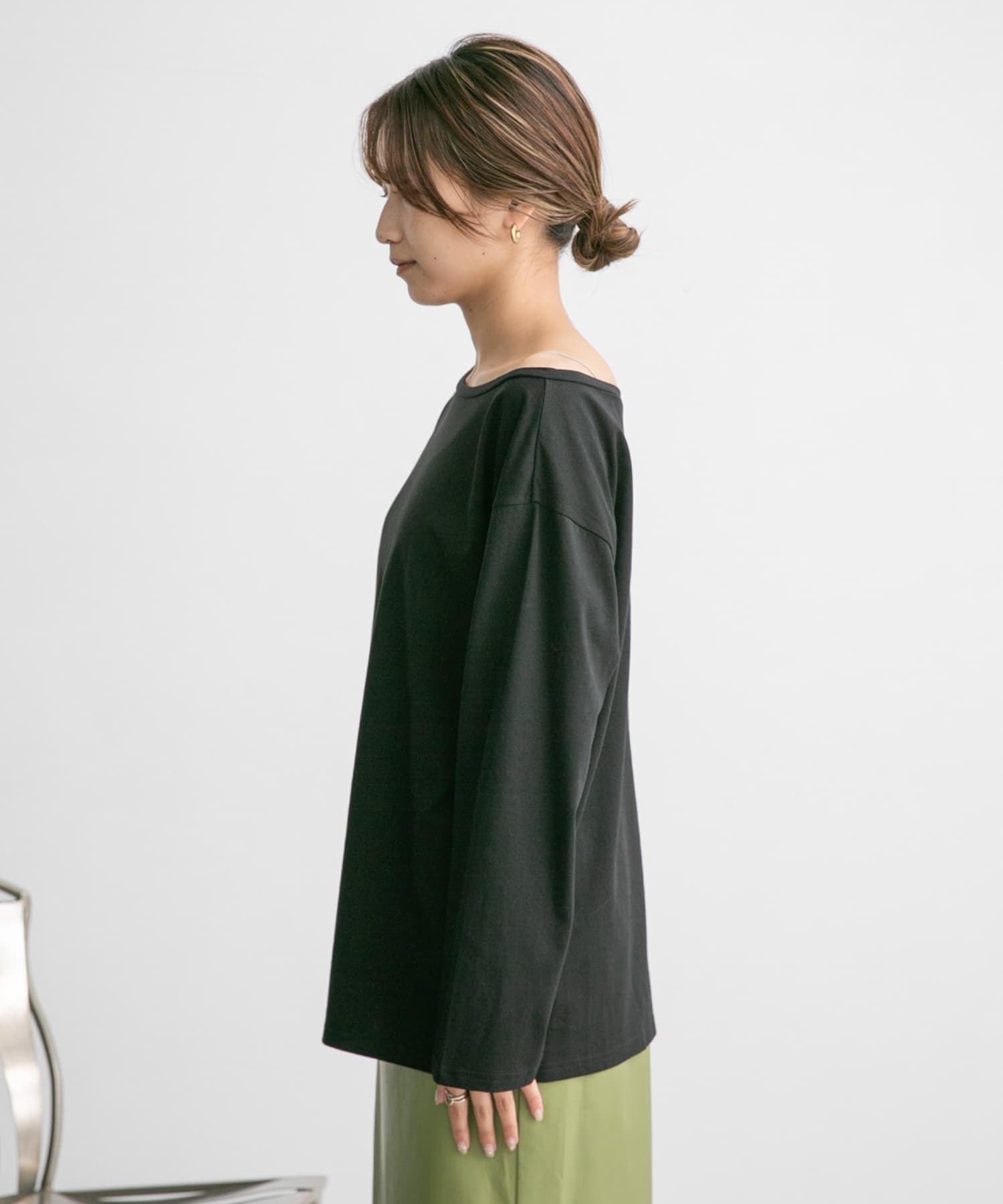  「アシメネックカットソー」|Tシャツ・カットソー|