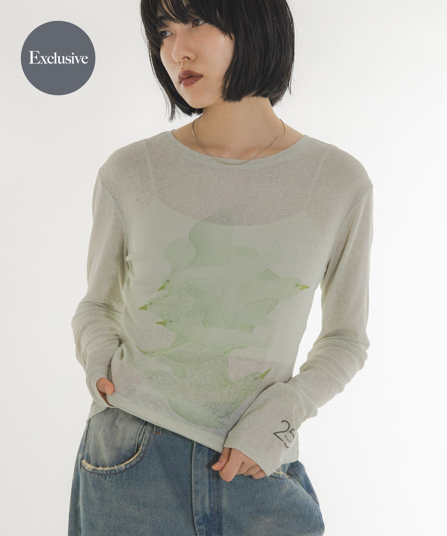  「『別注』Lee Izumida&times;KBF　シアーTEE」|Tシャツ・カットソー|グリーン