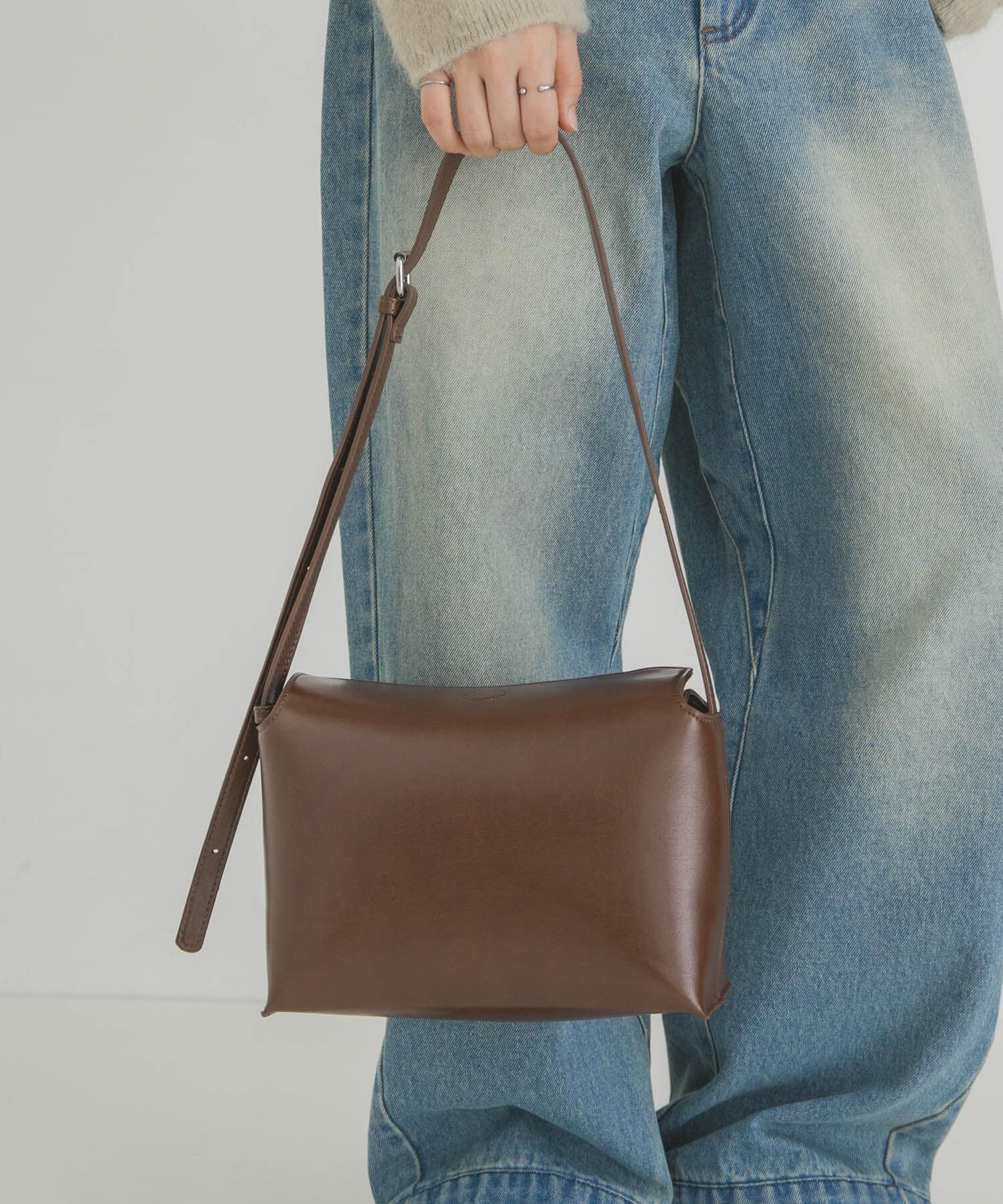  「マグネットミニBAG」|ショルダー・メッセンジャー|ブラウン