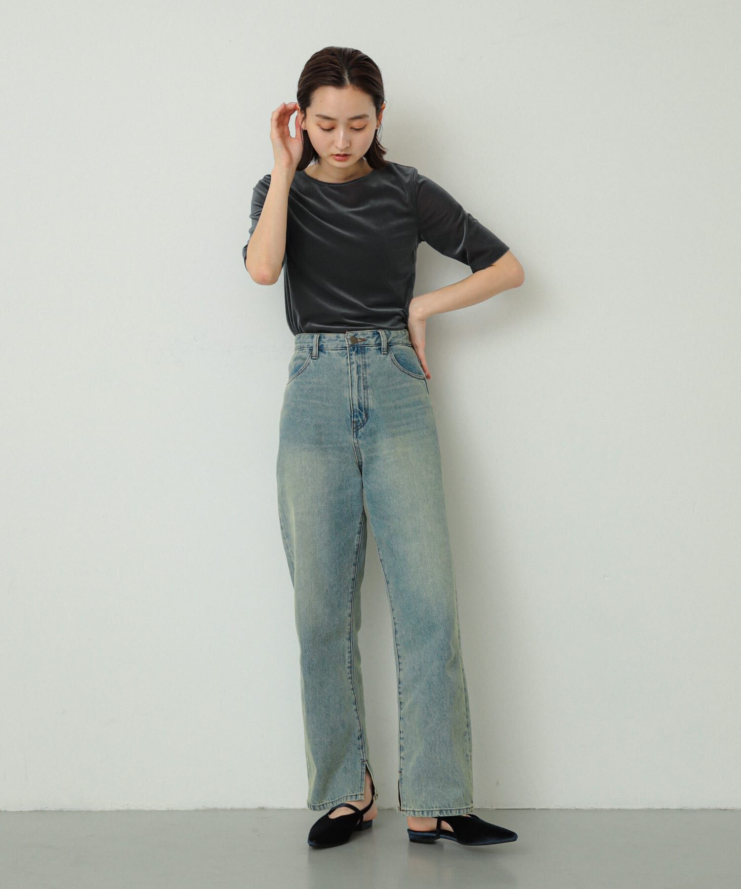SENSE OF PLACE by URBAN RESEARCH「ベロアポインテッドシューズ」|パンプス|