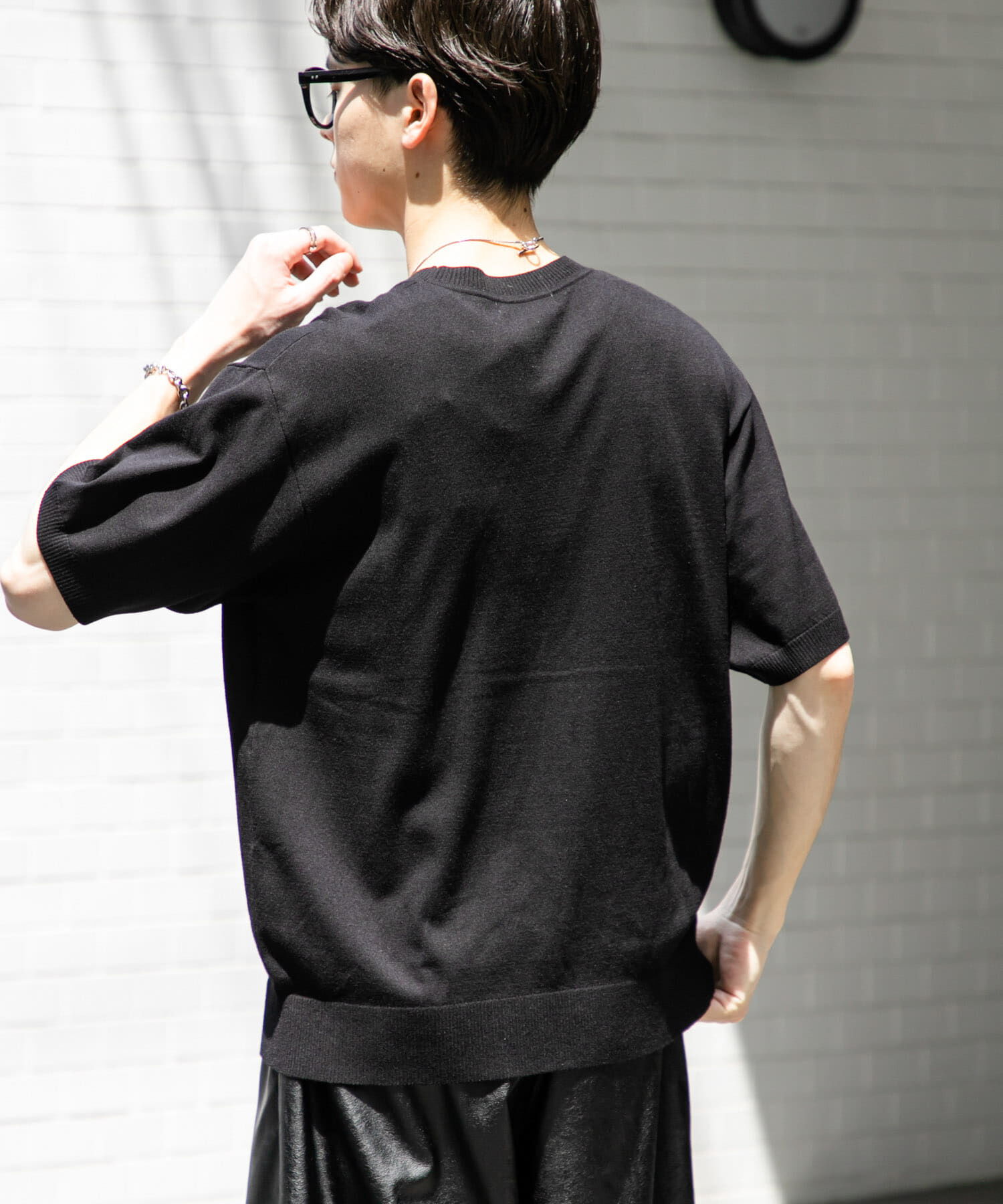 SENSE OF PLACE by URBAN RESEARCH「クルーネックニットショートスリーブTシャツ」|ニット・セーター|