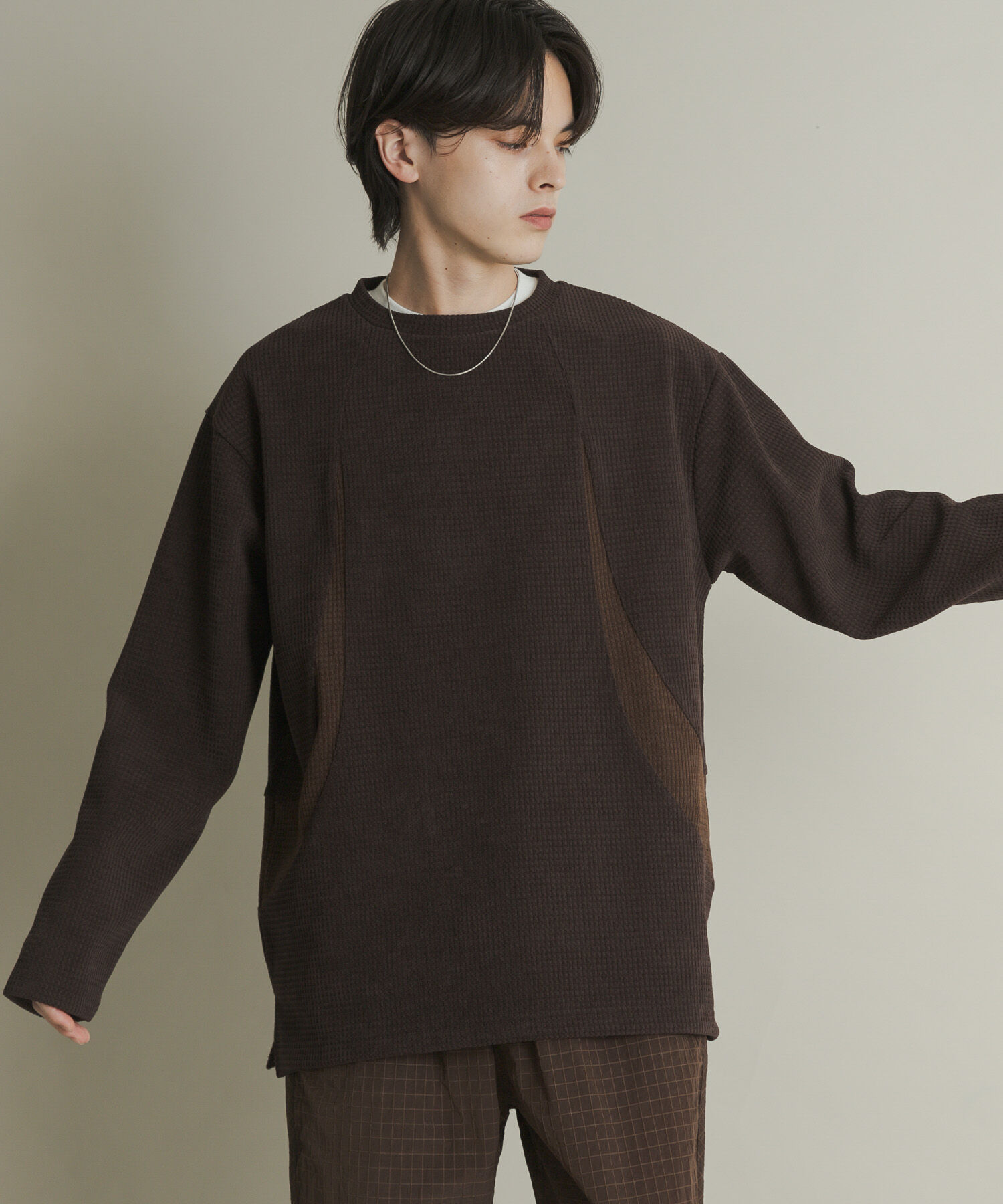 SENSE OF PLACE by URBAN RESEARCH「ヘビーサーマルパターンロングTシャツ」|Tシャツ・カットソー|