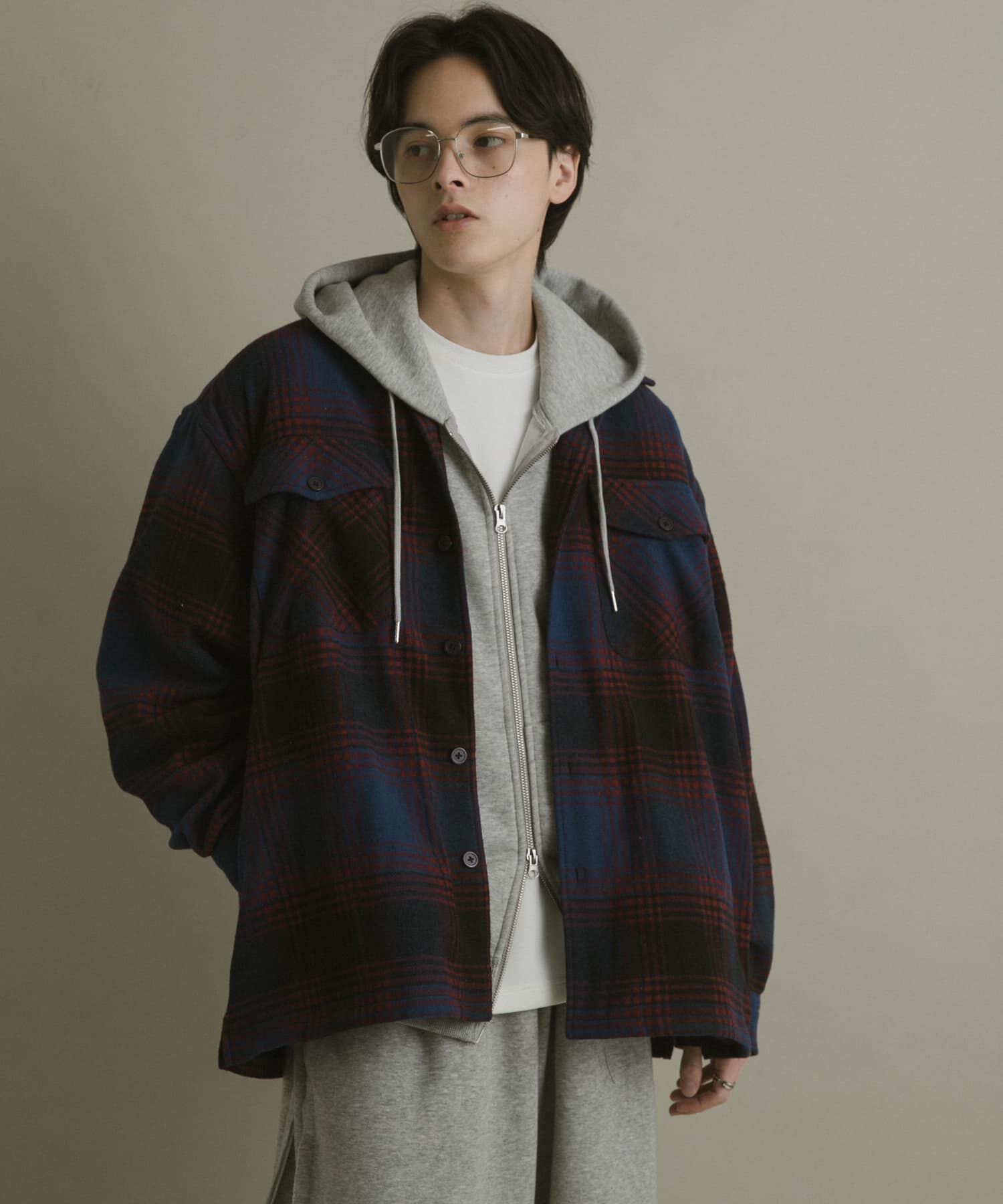 SENSE OF PLACE by URBAN RESEARCH「ブラッシュドヘビーネルチェックシャツ」|シャツ・ブラウス|