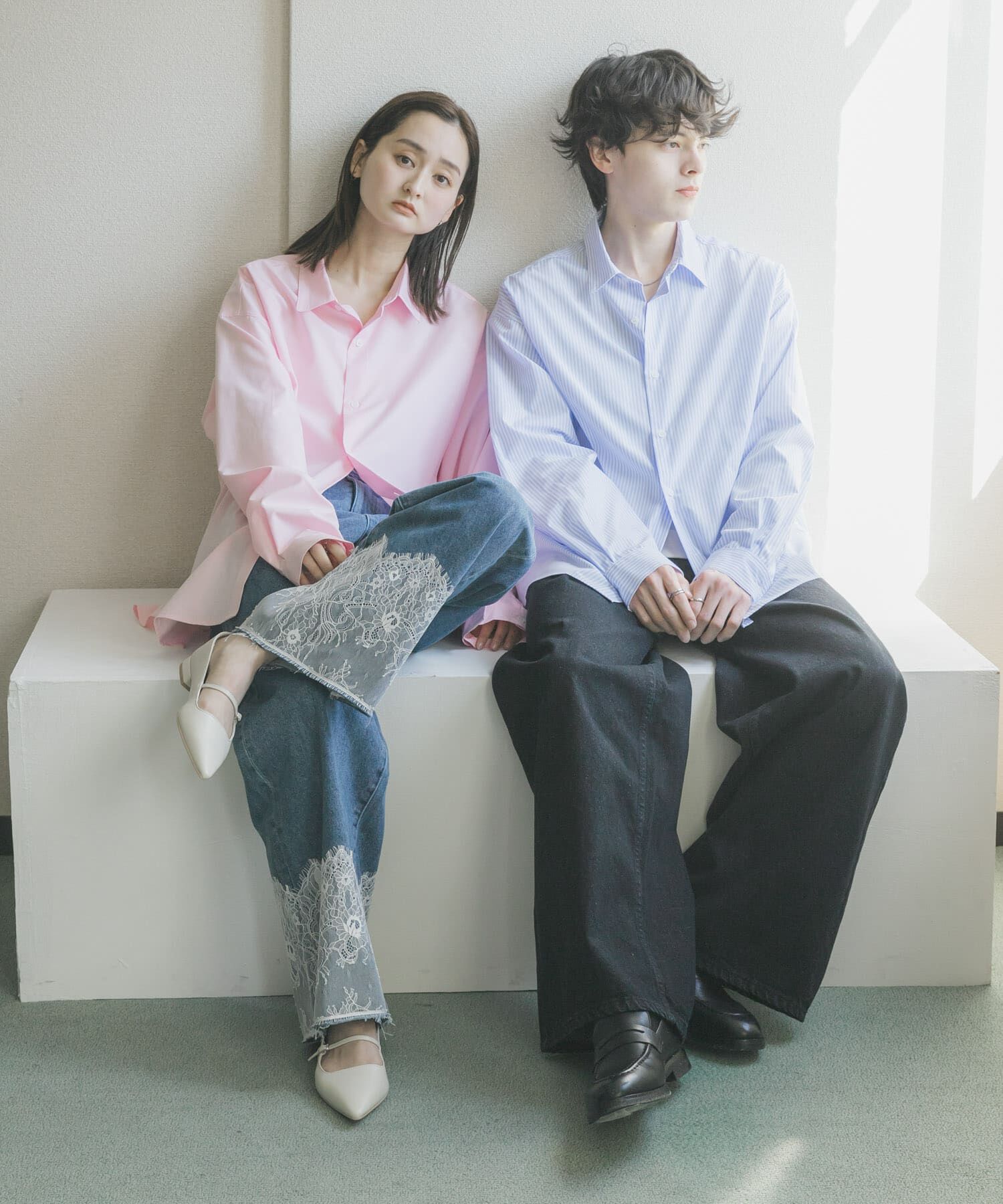 SENSE OF PLACE by URBAN RESEARCH「『ﾕﾆｾｯｸｽ』『ｲｰｼﾞｰｹｱ/速乾/接触冷感』ｺﾝﾌｫｰﾄﾚｷﾞ  」|シャツ・ブラウス|