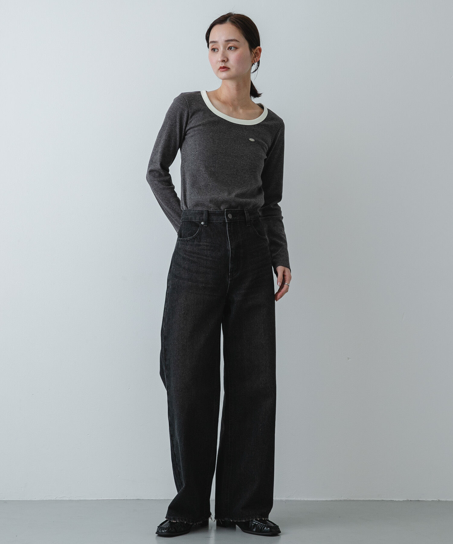 SENSE OF PLACE by URBAN RESEARCH「ラウンドネックリブTシャツ」|Tシャツ・カットソー|