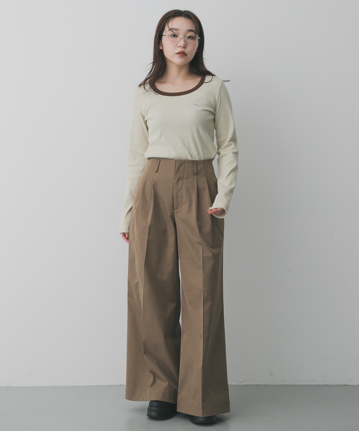 SENSE OF PLACE by URBAN RESEARCH「ラウンドネックリブTシャツ」|Tシャツ・カットソー|