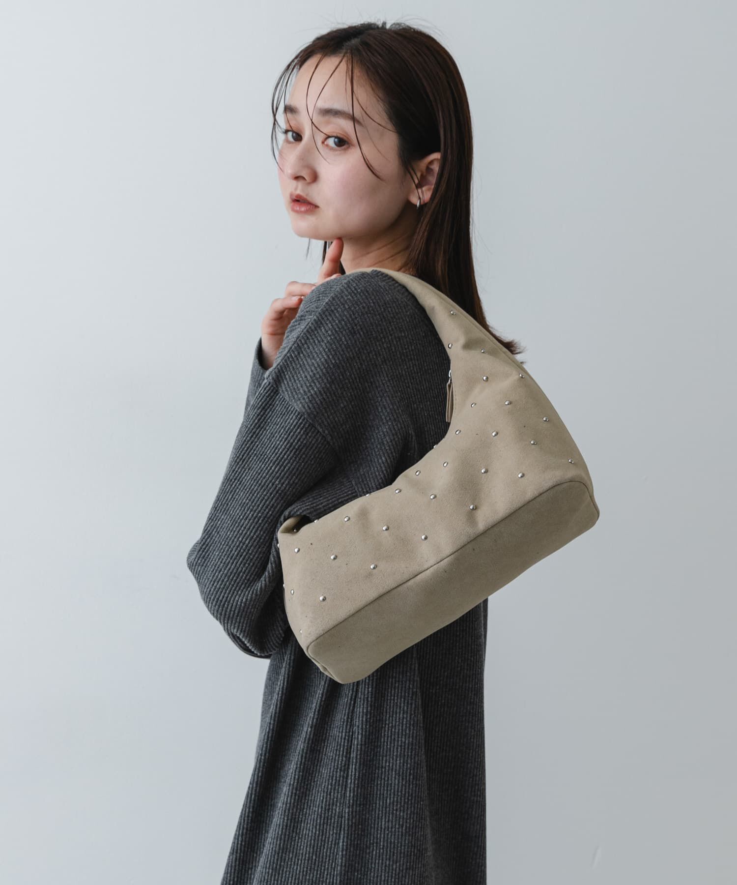 SENSE OF PLACE by URBAN RESEARCH「スタッズラウンドバッグ」|ハンドバッグ|