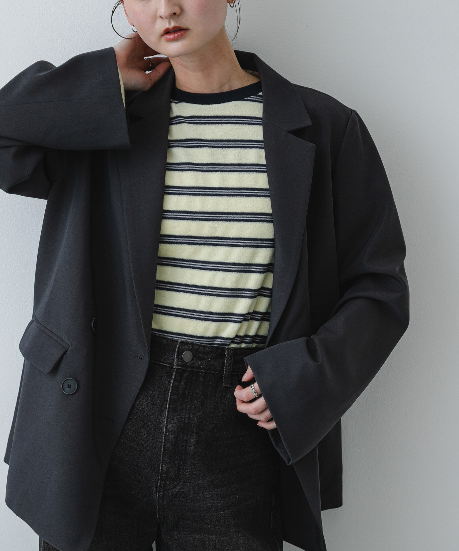 SENSE OF PLACE by URBAN RESEARCH「ベロアボーダーTシャツ」|Tシャツ・カットソー|