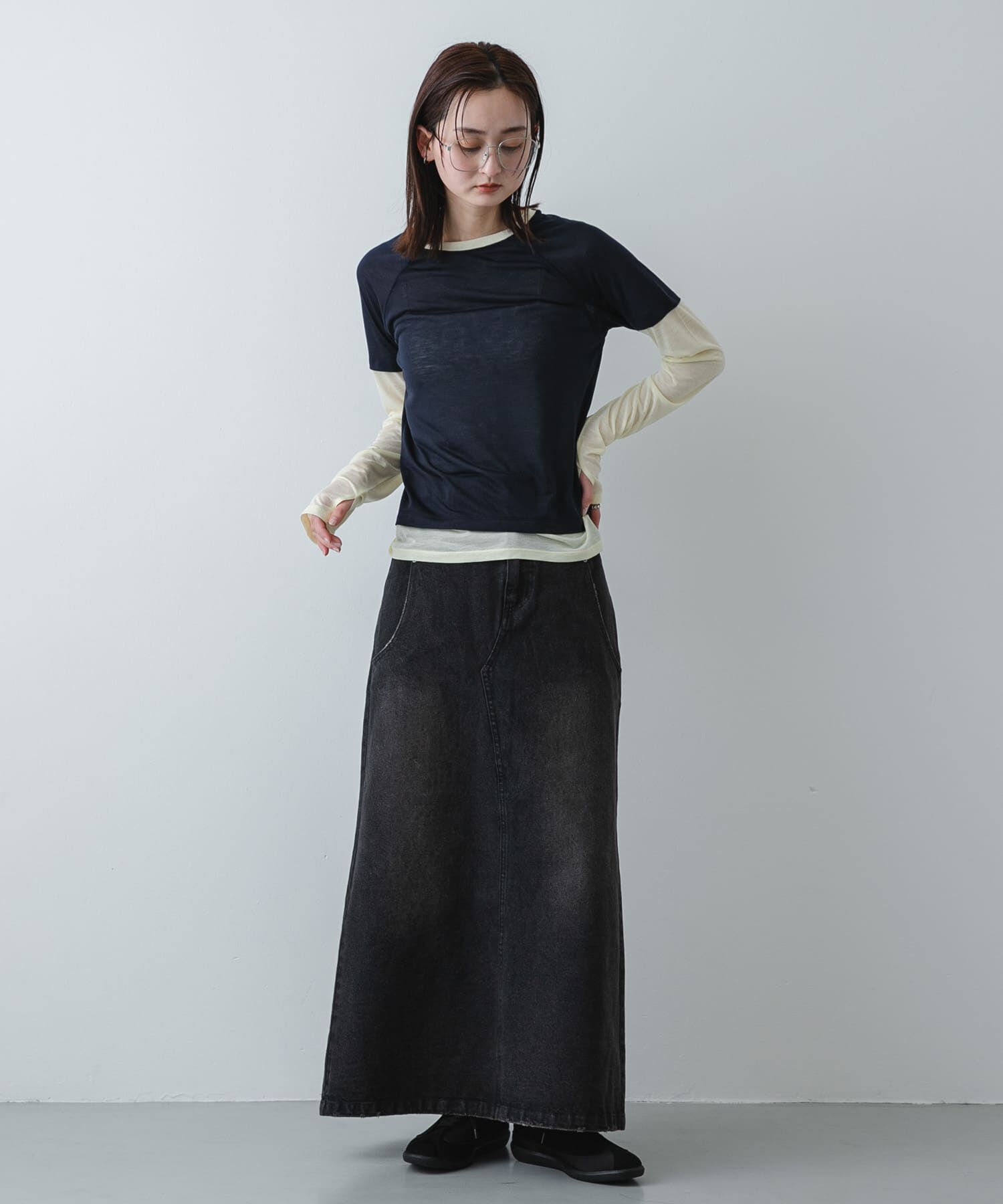 SENSE OF PLACE by URBAN RESEARCH「ハイショクレイヤードコンパクトトップ」|Tシャツ・カットソー|