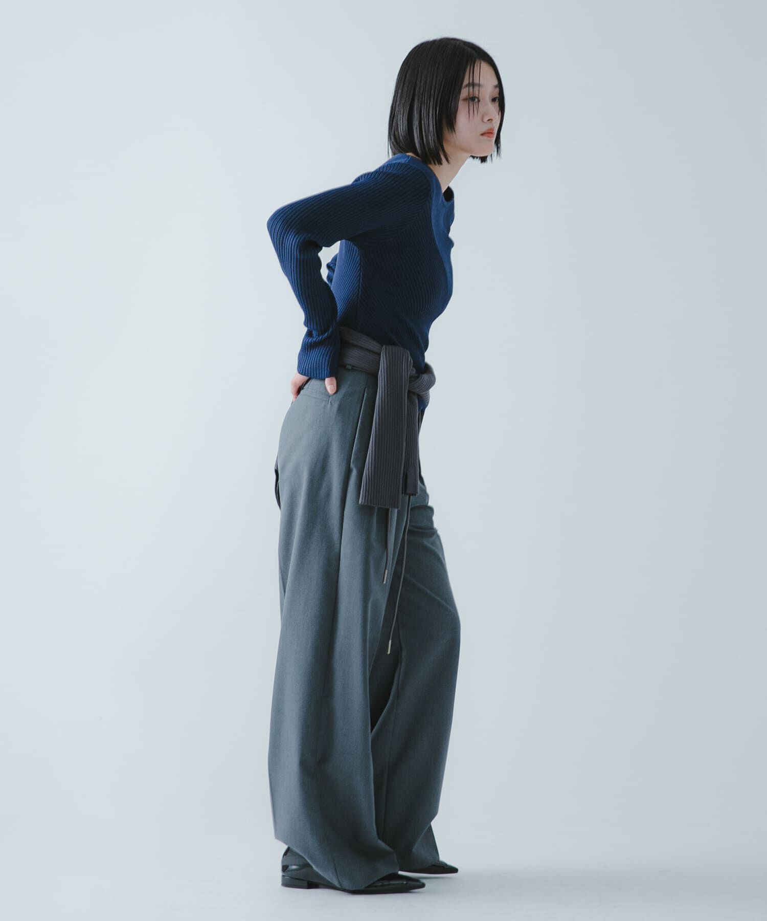 SENSE OF PLACE by URBAN RESEARCH「『洗濯可/防花粉』SKINProofアシメヘムボートネックセーター」|ニット・セーター|