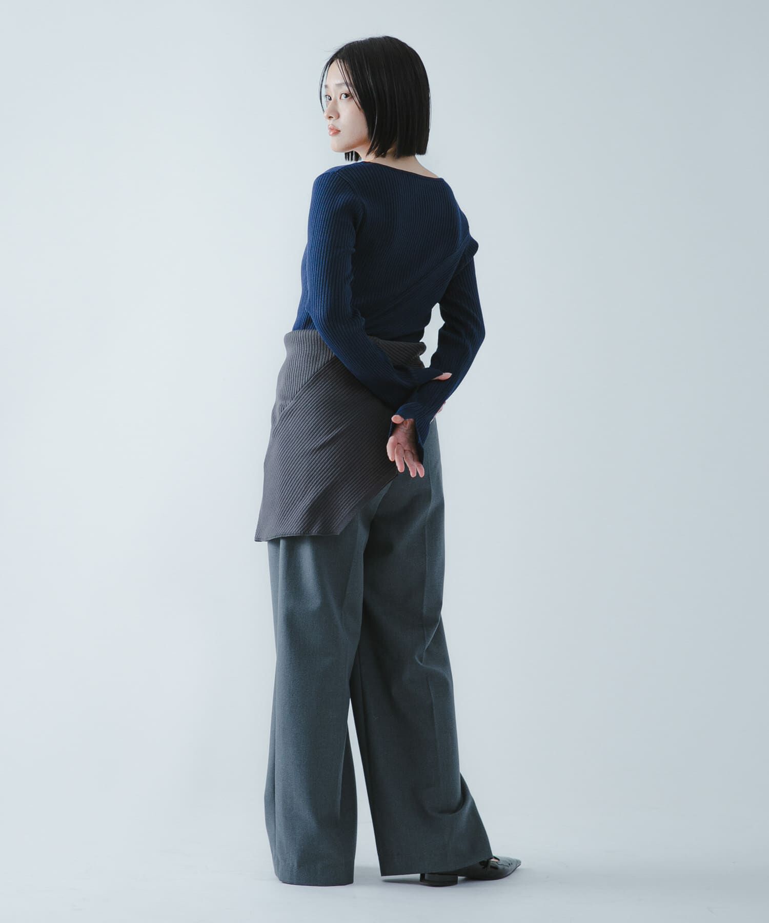 SENSE OF PLACE by URBAN RESEARCH「『洗濯可/防花粉』SKINProofアシメヘムボートネックセーター」|ニット・セーター|