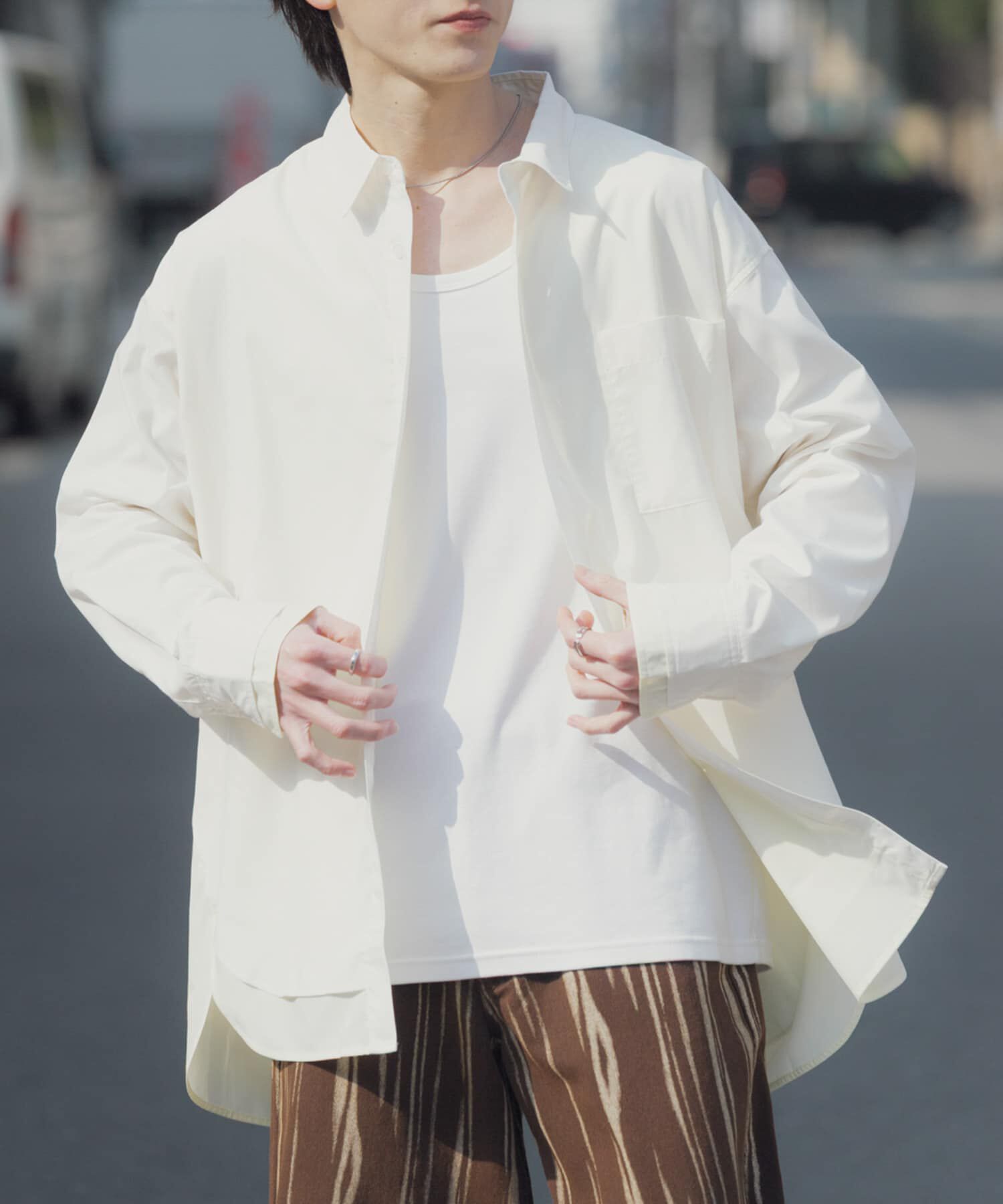 SENSE OF PLACE by URBAN RESEARCH「レイヤードレギュラーカラーシャツ」|シャツ・ブラウス|
