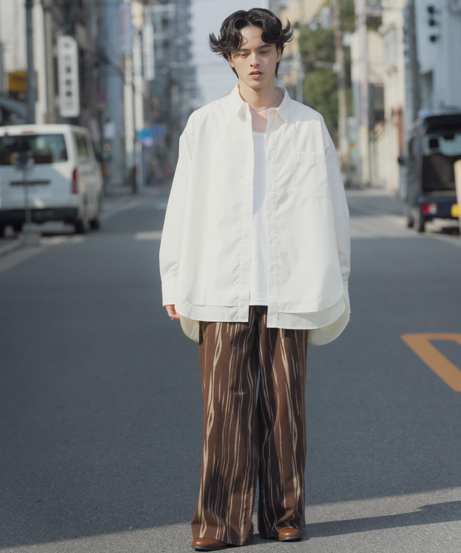 SENSE OF PLACE by URBAN RESEARCH「レイヤードレギュラーカラーシャツ」|シャツ・ブラウス|