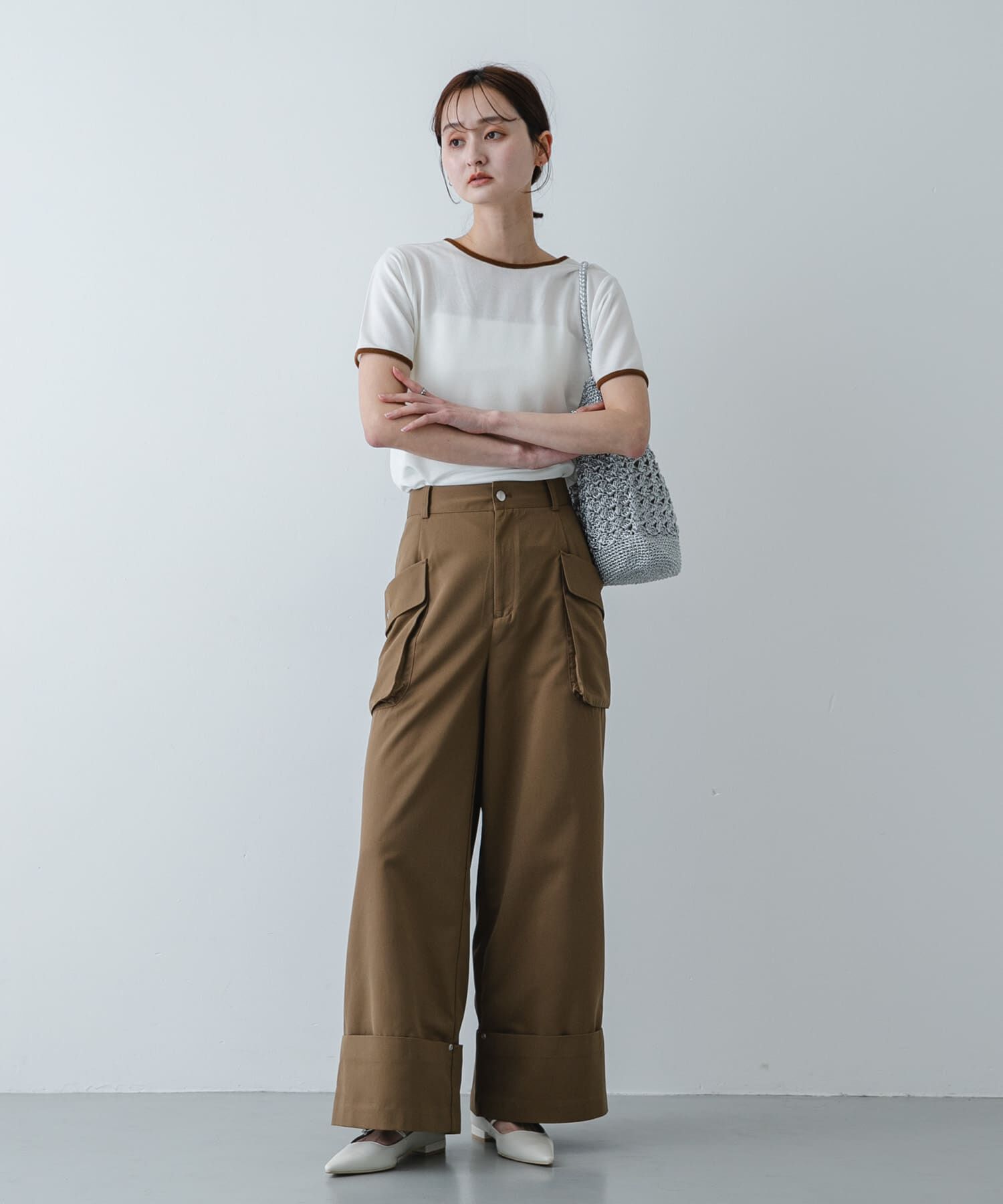 SENSE OF PLACE by URBAN RESEARCH「メタリックヤーンバッグ」|かごバッグ|