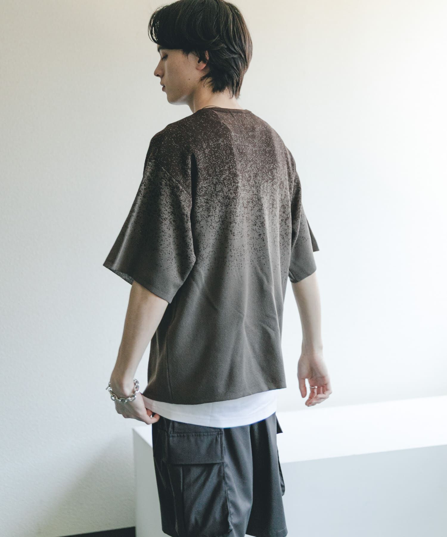 SENSE OF PLACE by URBAN RESEARCH「『洗濯可』エクストラルーズスプラッシュニットTシャツ」|ニット・セーター|