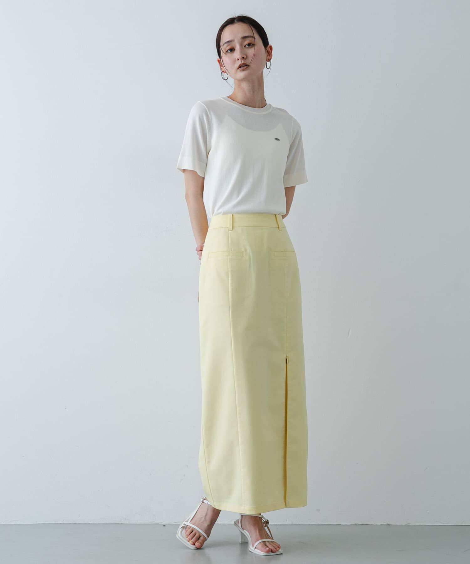 SENSE OF PLACE by URBAN RESEARCH「『洗濯可』プレートツキニットTシャツ(半袖)」|ニット・セーター|