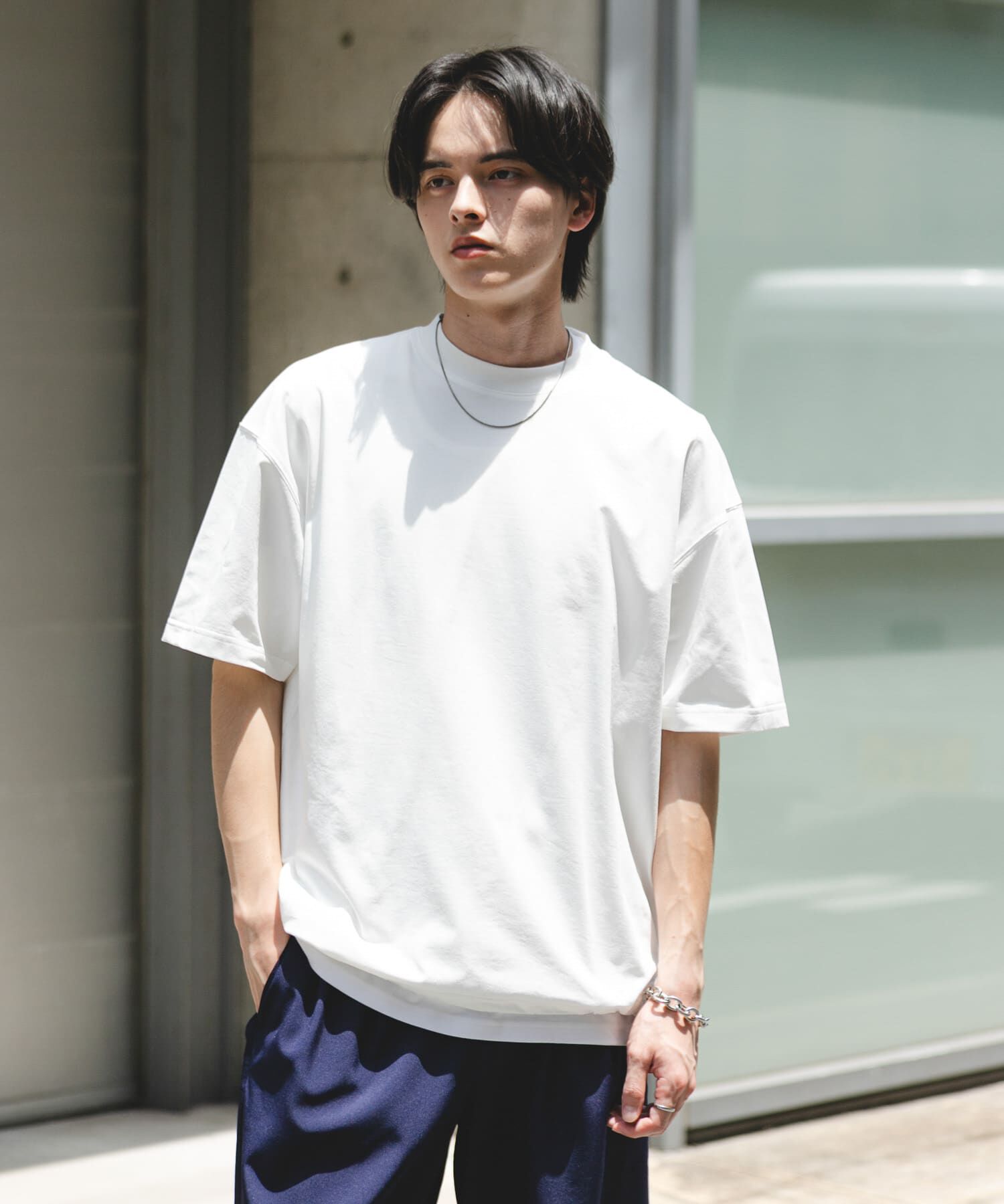 SENSE OF PLACE by URBAN RESEARCH「『接触冷感/ｲｰｼﾞｰｹｱ』ｸｲｯｸﾄﾞﾗｲｱｿｰﾄﾄﾞﾛｰｺｰﾄﾞ」|Tシャツ・カットソー|