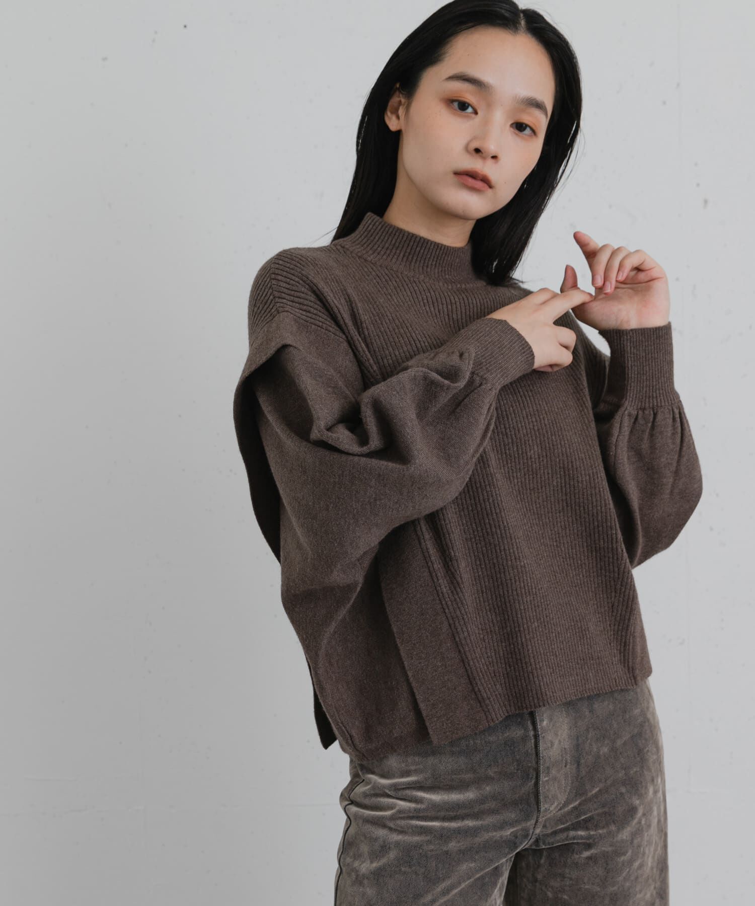 SENSE OF PLACE by URBAN RESEARCH「『洗濯可』ストレッチショルダータックセーター」|ニット・セーター|