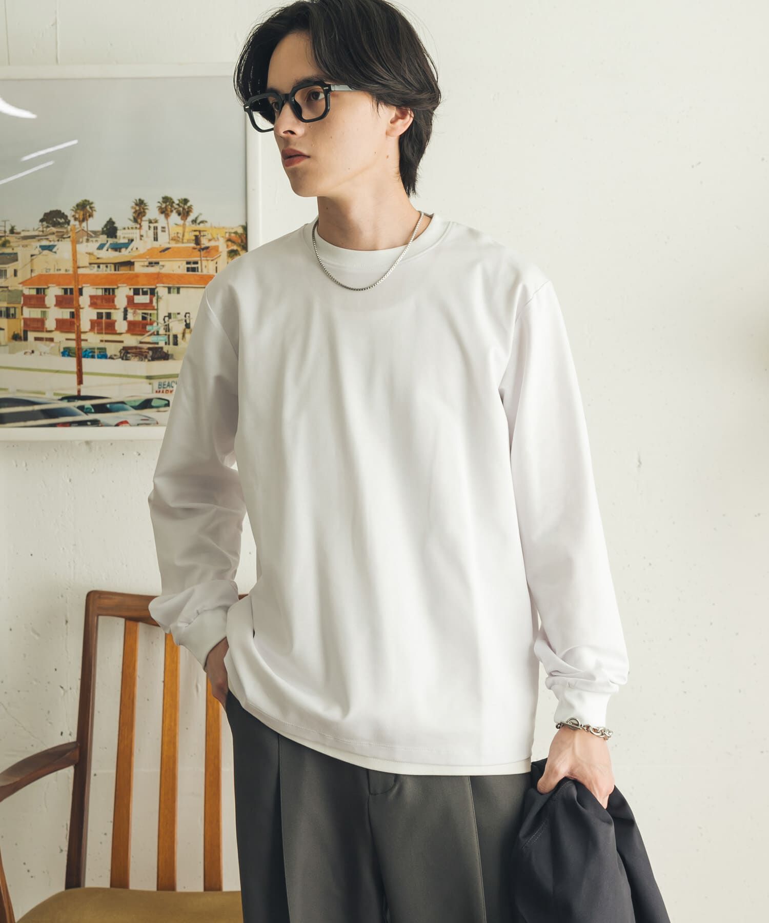 SENSE OF PLACE by URBAN RESEARCH「『イージーケア/吸水速乾』コンフォートロングTシャツ」|Tシャツ・カットソー|