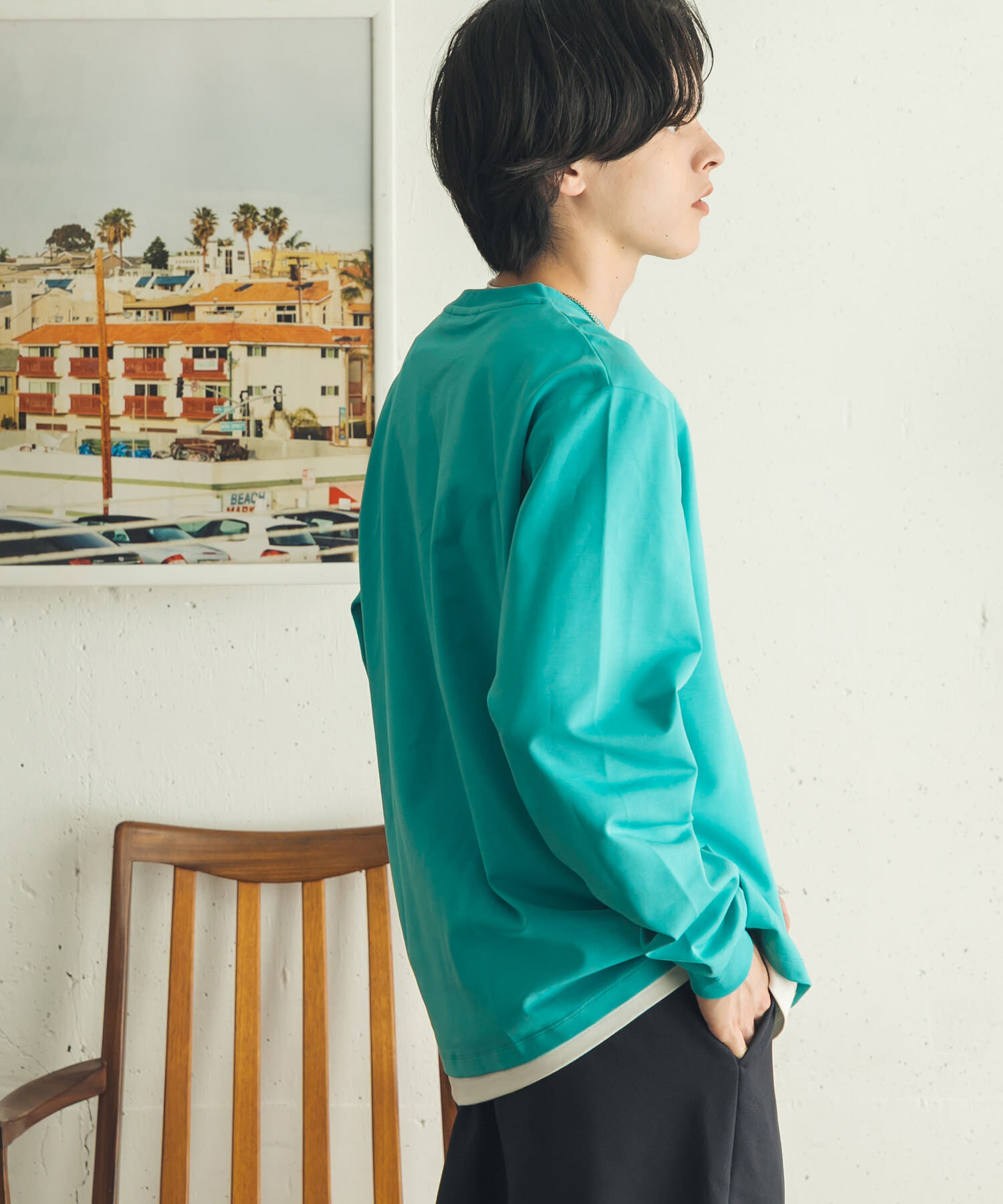SENSE OF PLACE by URBAN RESEARCH「『イージーケア/吸水速乾』コンフォートロングTシャツ」|Tシャツ・カットソー|
