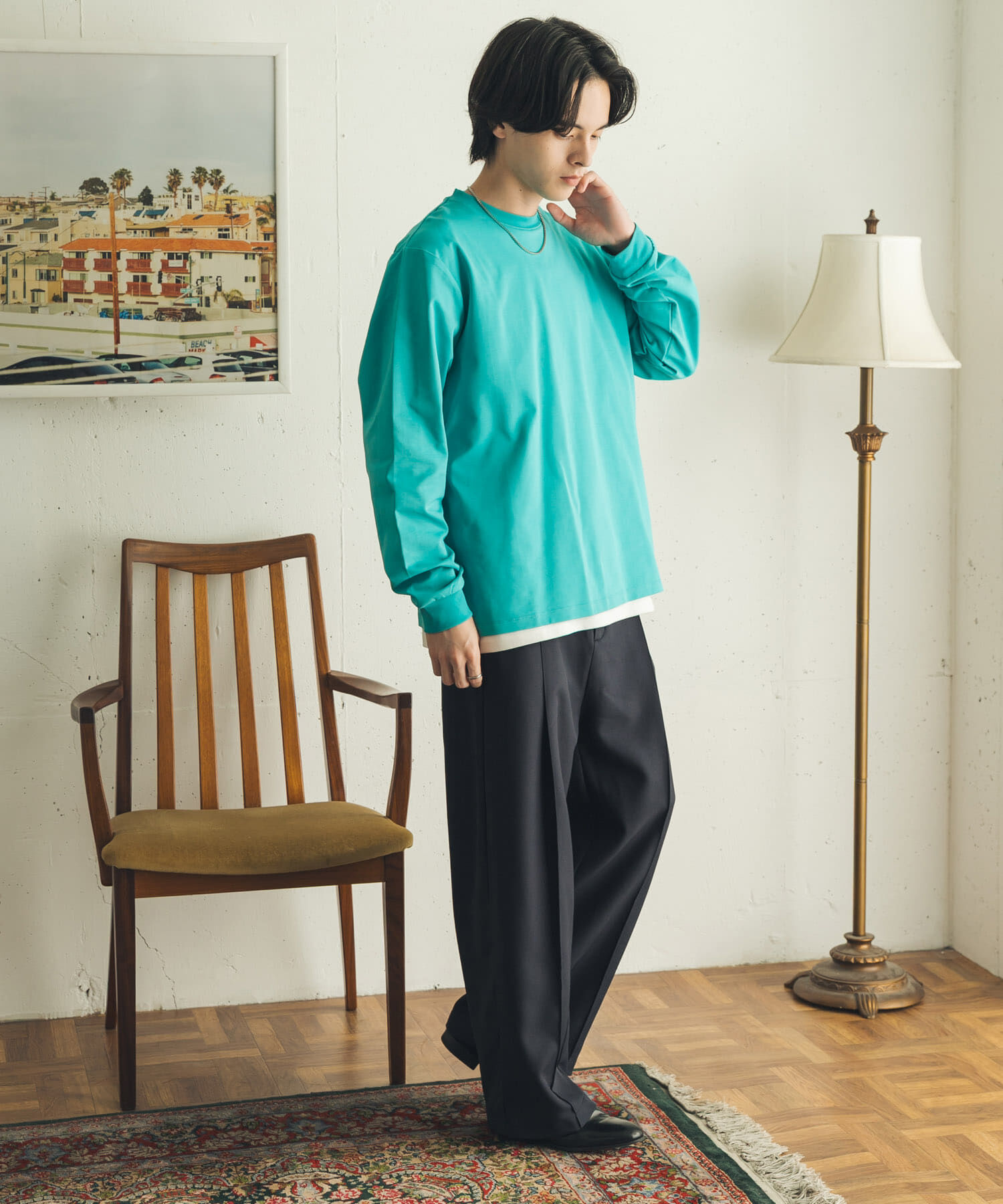SENSE OF PLACE by URBAN RESEARCH「『イージーケア/吸水速乾』コンフォートロングTシャツ」|Tシャツ・カットソー|